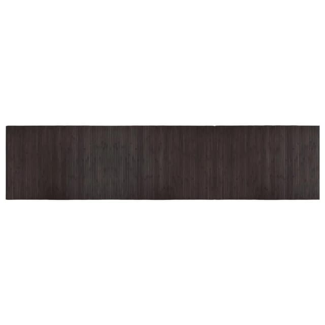 vidaXL Teppich Rechteckig Dunkelbraun 70x300 cm Bambus 376755