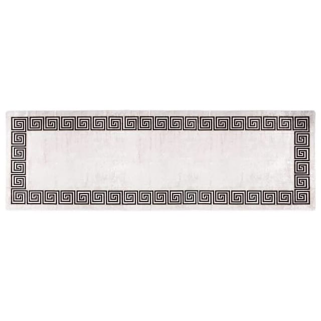vidaXL Teppich Waschbar 80x300 cm Hellbeige Rutschfest 337947