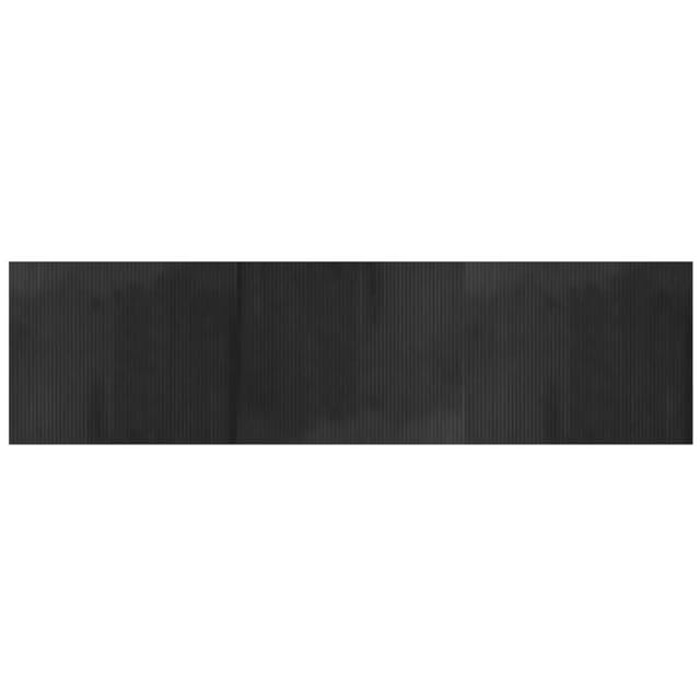vidaXL Teppich Rechteckig Grau 80x300 cm Bambus 376784