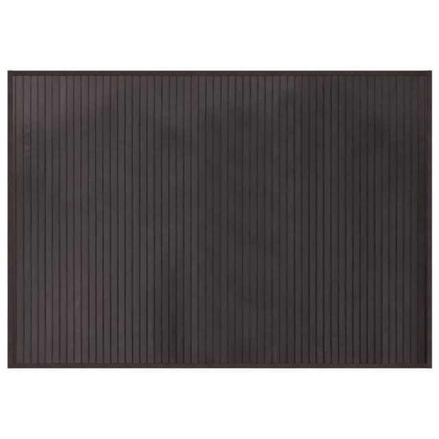 vidaXL Teppich Rechteckig Dunkelbraun 70x100 cm Bambus 376869