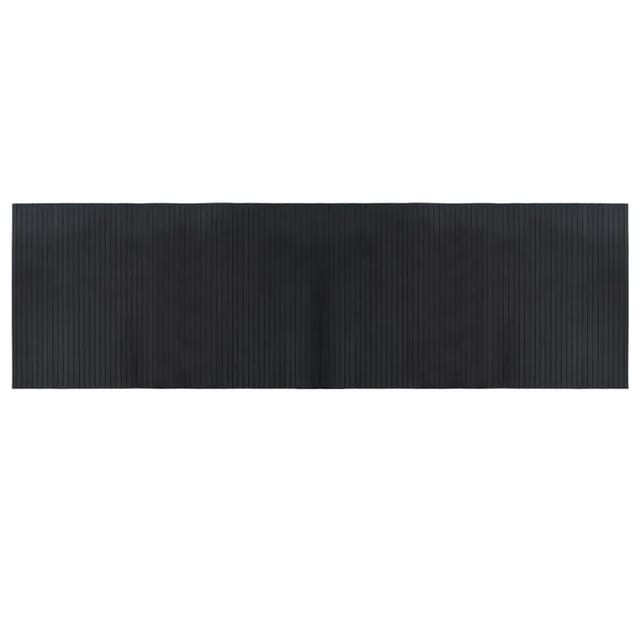 vidaXL Teppich Rechteckig Schwarz 60x200 cm Bambus 376714