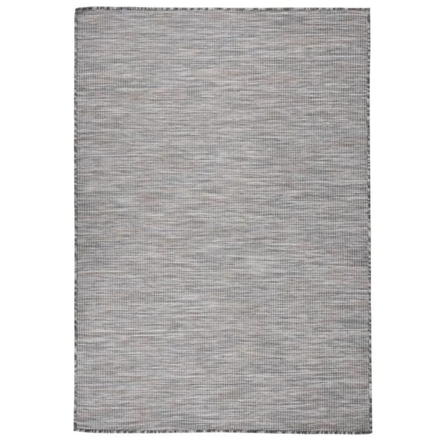 vidaXL Outdoor-Teppich Flachgewebe 160x230 cm Braun und Blau 340818