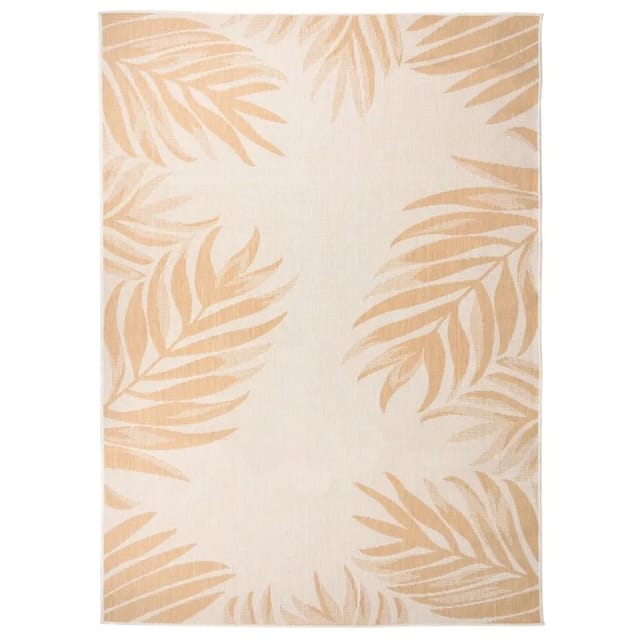 vidaXL Outdoor-Teppich Flachgewebe 200x280 cm Blattmuster 340861
