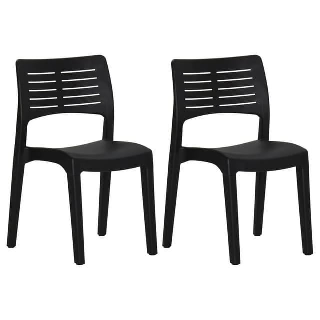 vidaXL Gartenstühle 2 Stk Anthrazit Polypropylen 317728