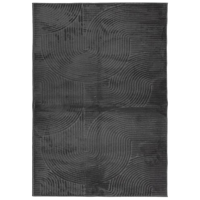 vidaXL Teppich IZA Kurzflor Skandi-Stil Anthrazit 140x200 cm 375429
