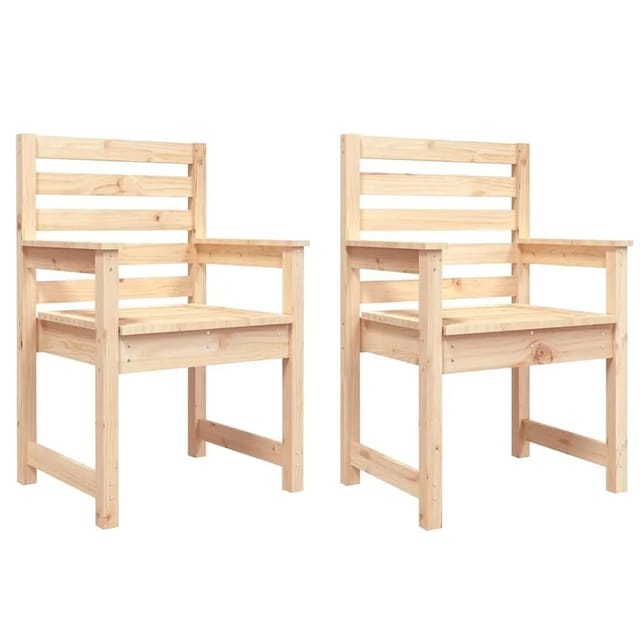 vidaXL Gartenstühle 2 Stk 60x48x91 cm Massivholz Kiefer 824053
