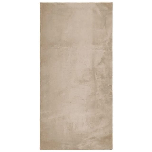 vidaXL Teppich HUARTE Kurzflor Weich und Waschbar Sandfarben 100x200cm 375055