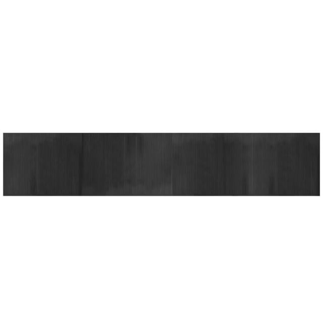 vidaXL Teppich Rechteckig Grau 80x400 cm Bambus 376790