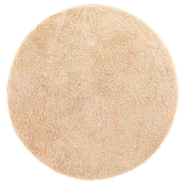 vidaXL Teppich Shaggy Hochflor NAVARRA Beige 160x160 cm Polyester 4102909