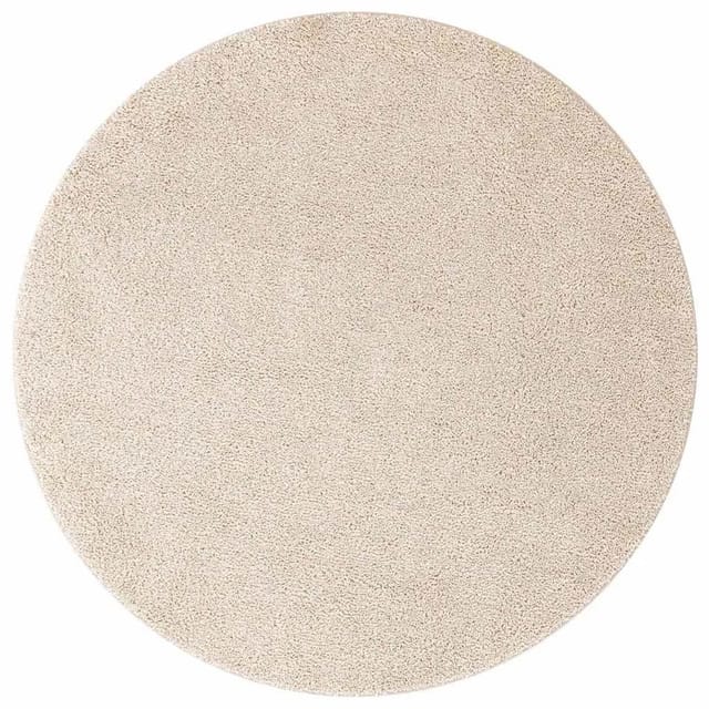 vidaXL Anti-Rutsch Shaggy Teppich Creme 120 x 120 cm PP 4019788