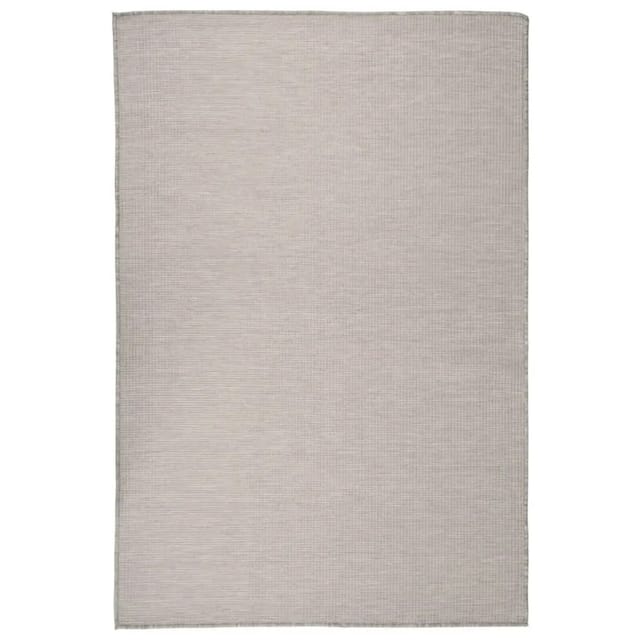 vidaXL Outdoor-Teppich Flachgewebe 120x170 cm Hellgrau 340781