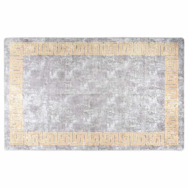 vidaXL Teppich Waschbar Grau 160x230 cm Rutschfest 337937