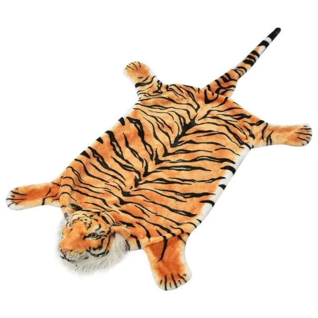 vidaXL Tigerfell Teppich Plüsch 144 cm Braun 80168