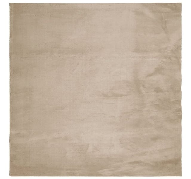 vidaXL Teppich HUARTE Kurzflor Weich und Waschbar Sandfarben 240x240cm 375063