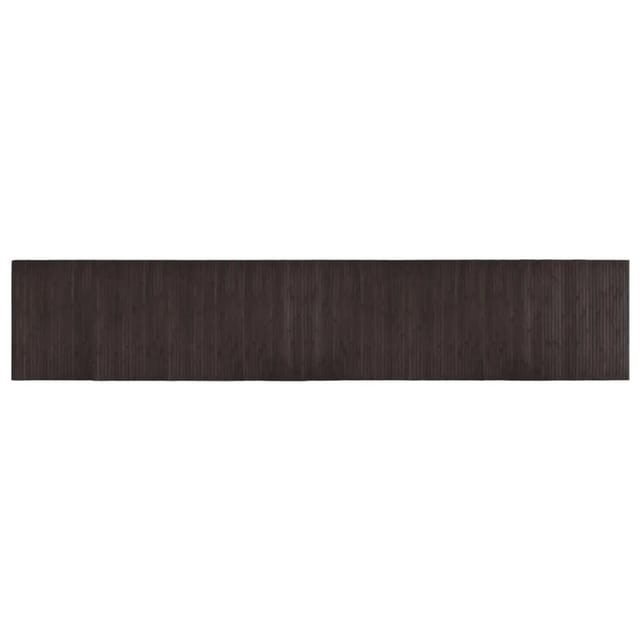 vidaXL Teppich Rechteckig Dunkelbraun 60x300 cm Bambus 376725