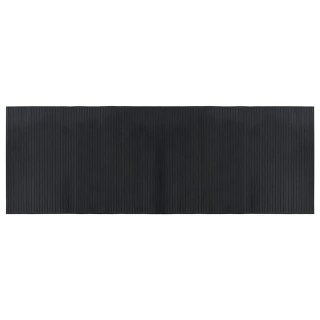 vidaXL Teppich Rechteckig Schwarz 70x200 cm Bambus 376744
