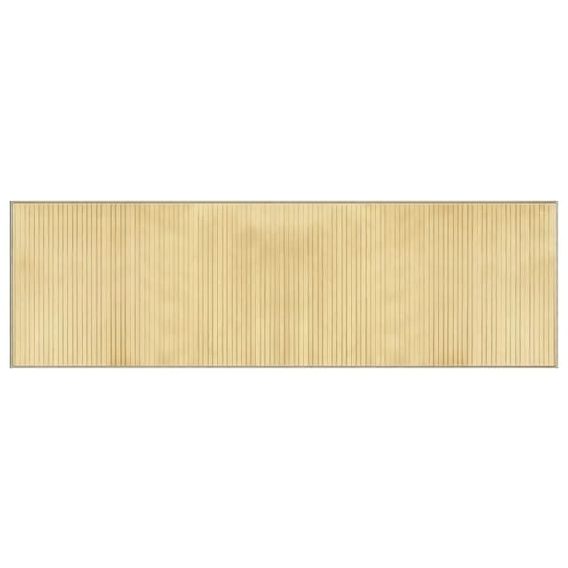 vidaXL Teppich Rechteckig Hell Natur 60x200 cm Bambus 376837