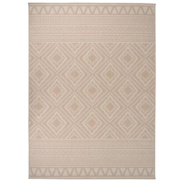 vidaXL Outdoor-Teppich Flachgewebe 200x280 cm Braun Gestreift 340868