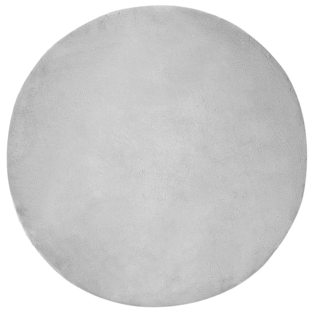 vidaXL Kunstfell Hasen Teppich Olite Grau Ø 200 cm Polyester 42021693