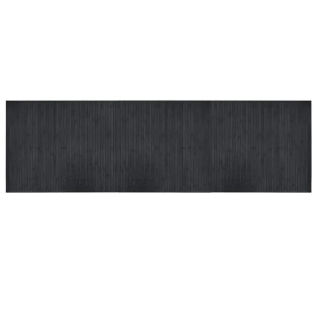 vidaXL Teppich Rechteckig Grau 60x200 cm Bambus 376718