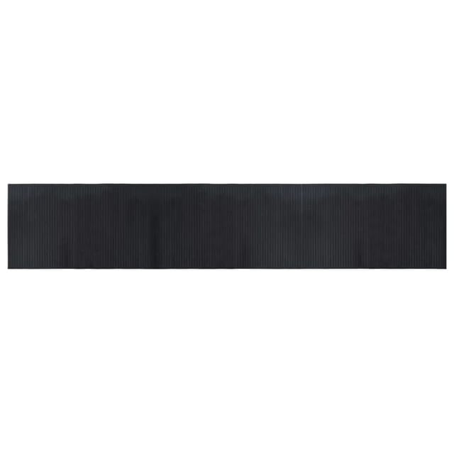 vidaXL Teppich Rechteckig Schwarz 60x300 cm Bambus 376720