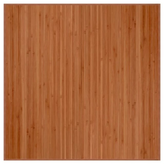 vidaXL Teppich Quadratisch Braun 100x100 cm Bambus 376938