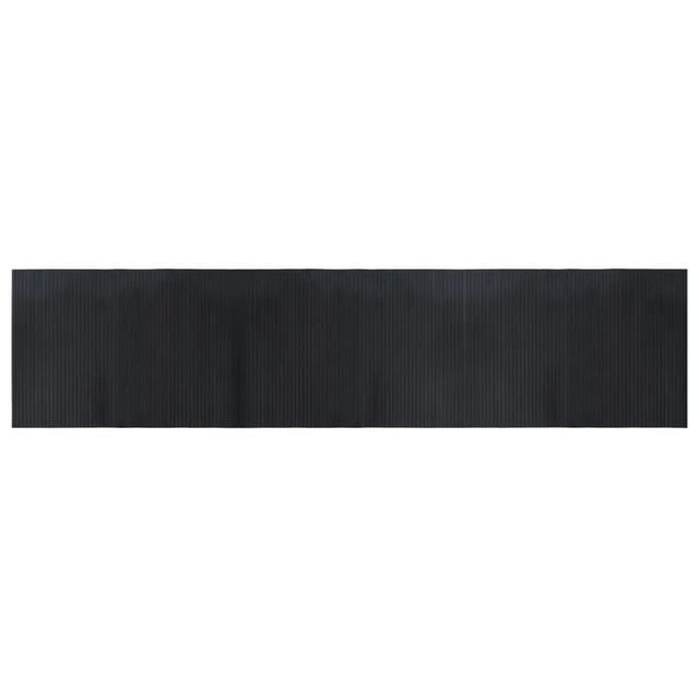 vidaXL Teppich Rechteckig Schwarz 70x300 cm Bambus 376750