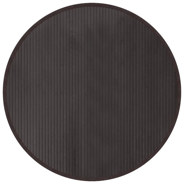 vidaXL Teppich Rund Dunkelbraun 100 cm Bambus 376989