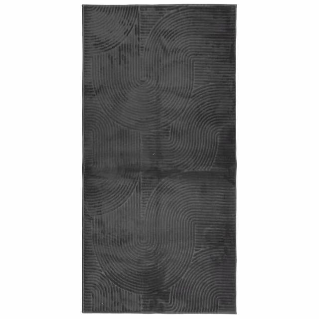 vidaXL Teppich IZA Kurzflor Skandi-Stil Anthrazit 100x200 cm 375427
