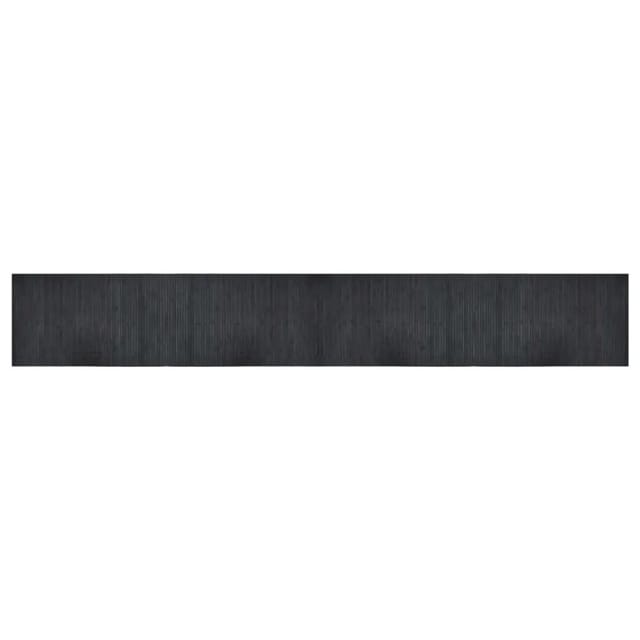 vidaXL Teppich Rechteckig Grau 60x400 cm Bambus 376730