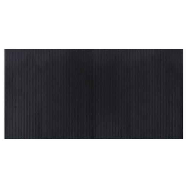 vidaXL Teppich Rechteckig Schwarz 100x200 cm Bambus 376804