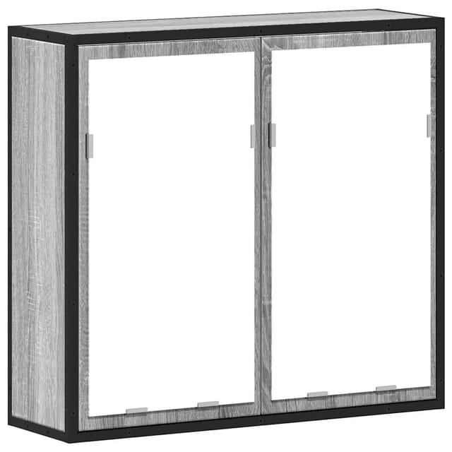 vidaXL Bad-Spiegelschrank Grau Sonoma 65x20x60 cm Holzwerkstoff 849257