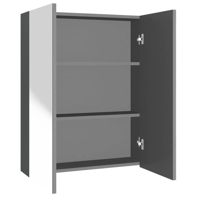 vidaXL Bad-Spiegelschrank 60x15x75 cm MDF Anthrazit 331529