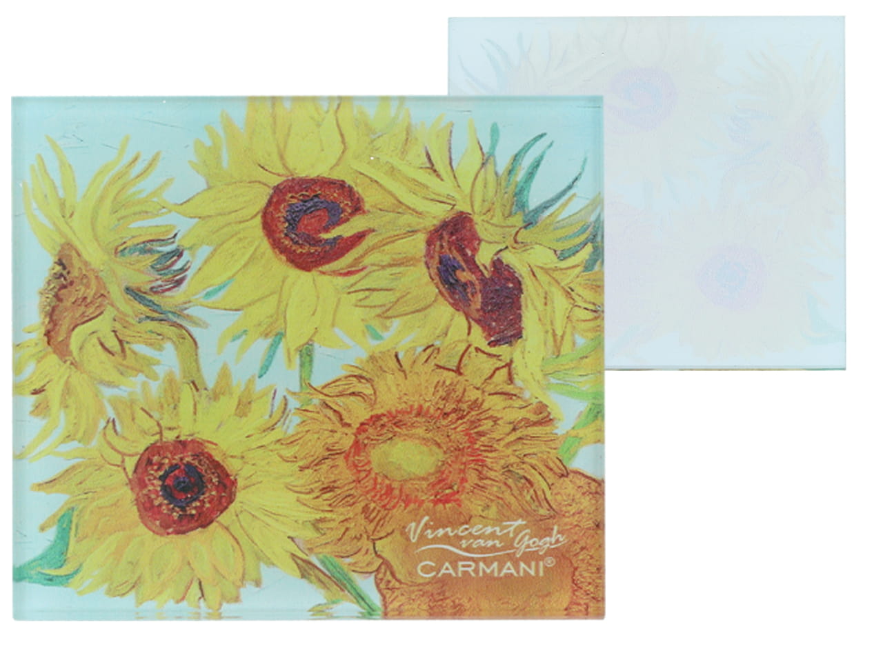 Carmani, Glasuntersetzer Ca. 11,5 X 11,5 Cm - Van Gogh/sonnenblumen