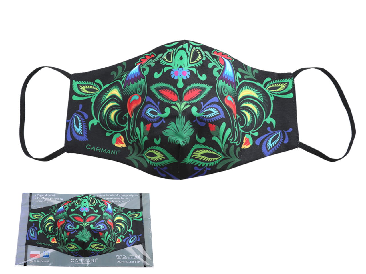 Schutzmaske - Schwarze Kujawska Mit Set (carmani)