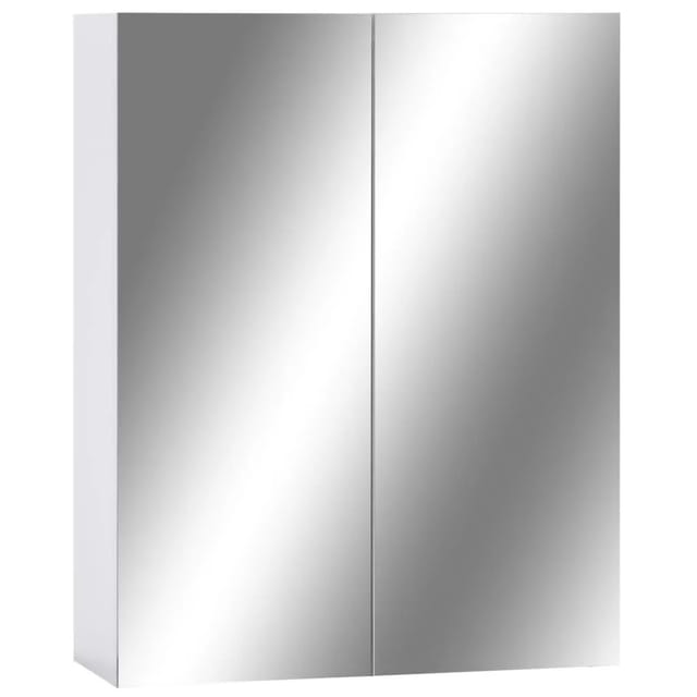 vidaXL Bad-Spiegelschrank Weiß 60x15x75 cm MDF 323607