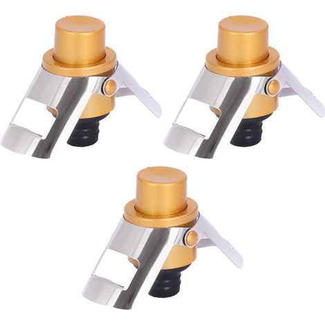 Sektverschluss Mit Integrierter Pumpe – Geeignet Für Champagner, Prosecco Und Cava – 3er-pack