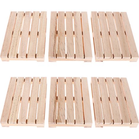 Mini-untersetzer Aus Holzpaletten – Für Heiße Und Kalte Getränke – Tischdekoration Für Bars Und Restaurants – 6er-set