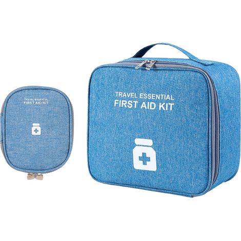 Leere Erste-hilfe-tasche – Tragbare Medizinische Organisationstasche – Für Reisen, Auto, Zuhause, Outdoor – 2er-pack