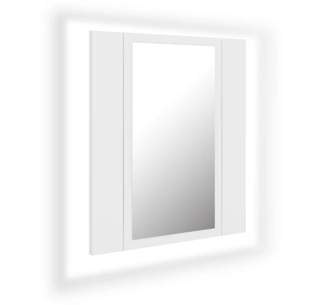 vidaXL LED-Bad-Spiegelschrank Weiß 40x12x45 cm Acryl 804948