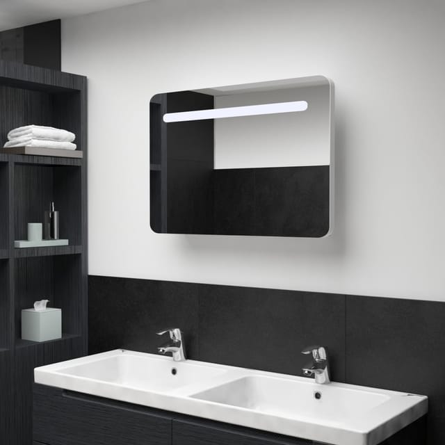 vidaXL LED-Spiegelschrank 80x9,5x55 cm 285120
