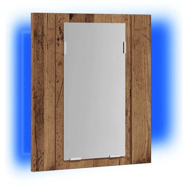 vidaXL LED-Spiegelschrank Altholz-Optik 40x12x45 cm Holzwerkstoff 856279