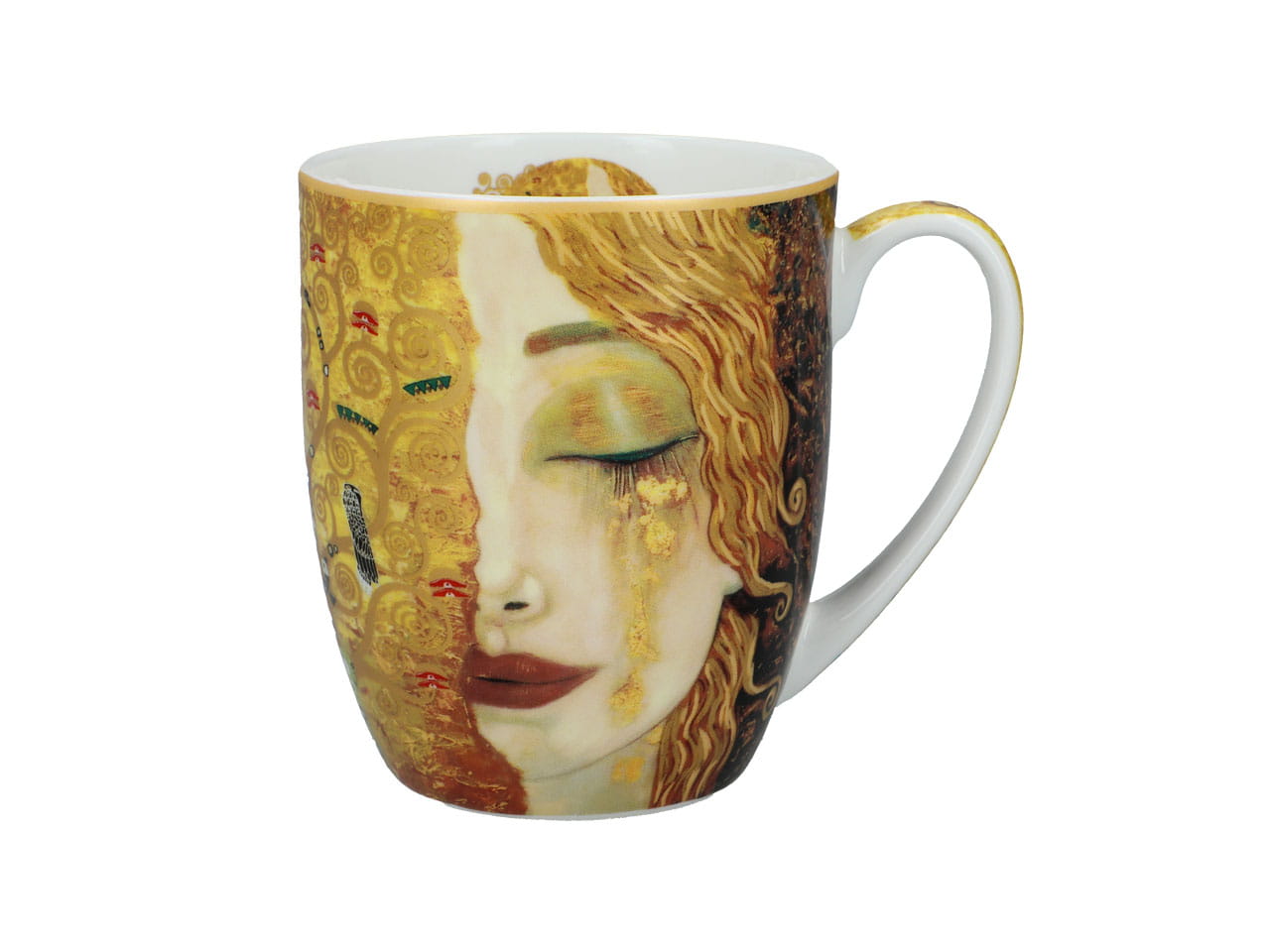 Carmani, Porzellanbecher T. Camio 380ml - Gustav Klimt/goldene Tränen