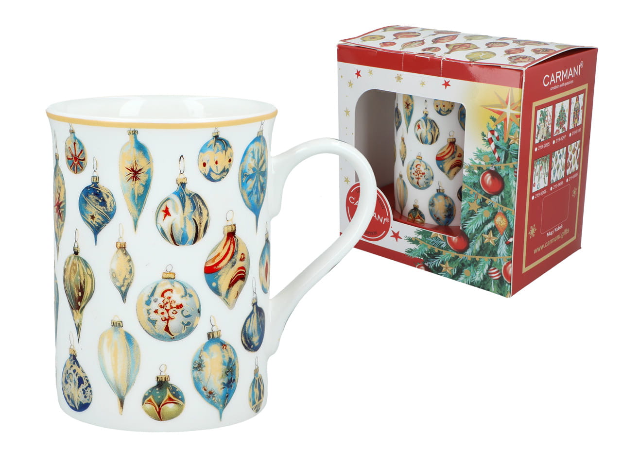 Carmani, Weihnachtstasse 360 Ml, Klassisch - Frohe Weihnachten/weihnachtskugeln