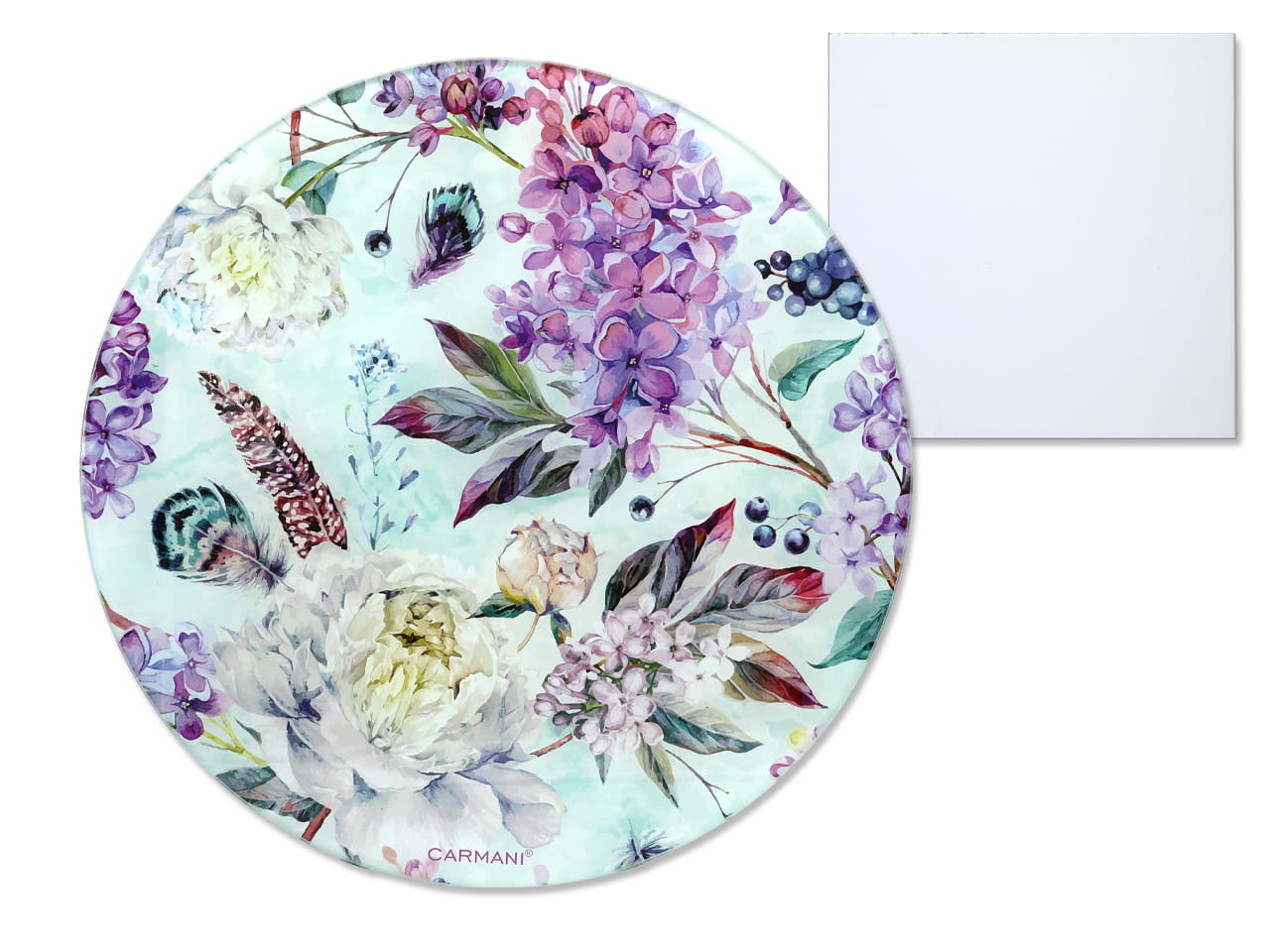 Carmani, Glasplatte 30 Cm - Blumen