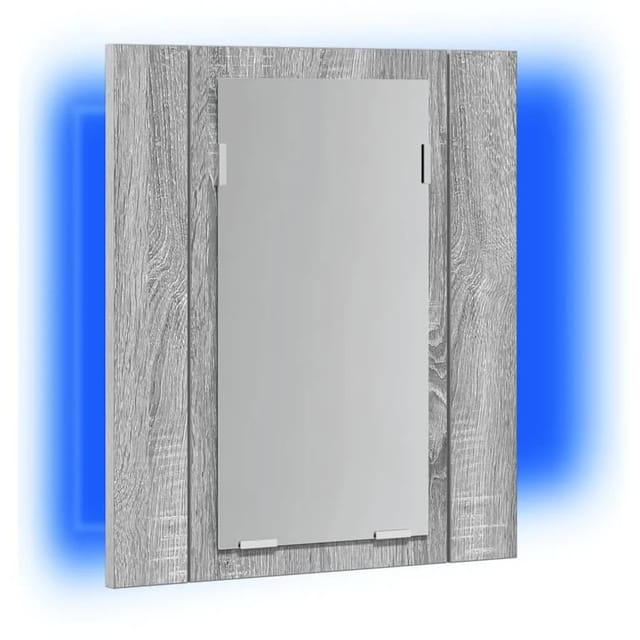 vidaXL LED-Spiegelschrank Grau Sonoma 40x12x45 cm Holzwerkstoff 822834