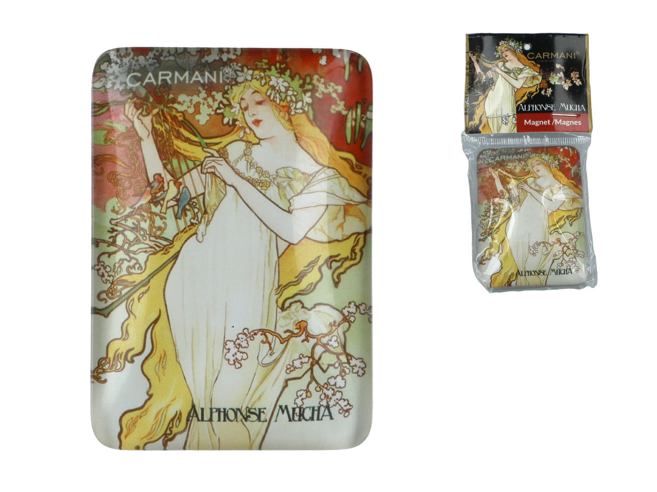 Carmani, Kühlschrankmagnet – Alphonse Mucha/sommer