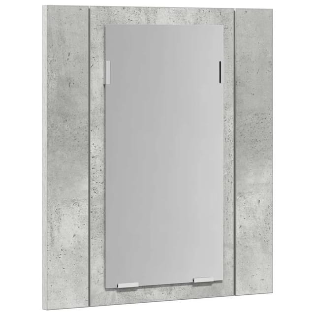 vidaXL LED-Bad-Spiegelschrank Betongrau 40x12x45 cm Acryl 804952