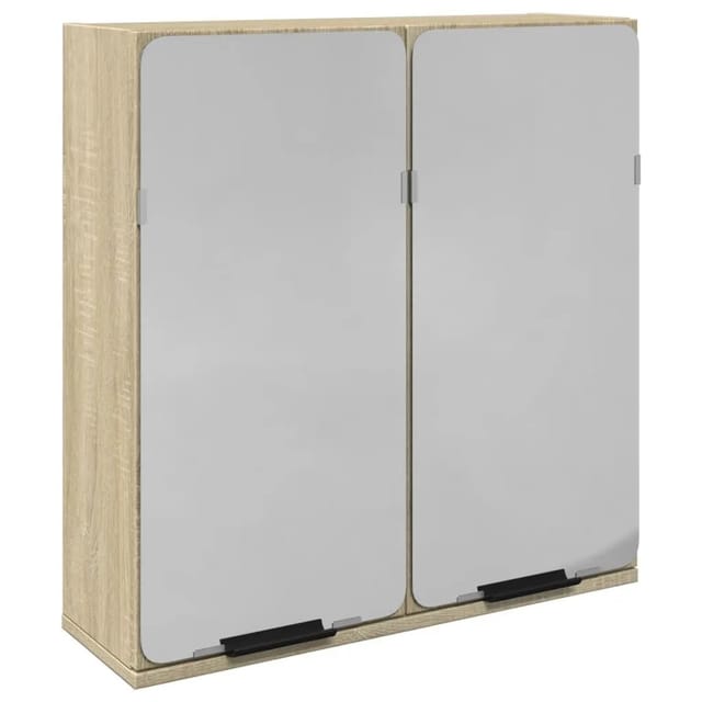 vidaXL Bad-Spiegelschrank Sonoma-Eiche 64,5x20x66,5 cm Holzwerkstoff 849655