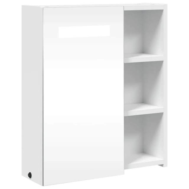 vidaXL Spiegelschrank mit LED-Beleuchtung Weiß 45x13x52 cm 357965